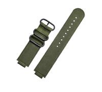 ewgrkba Konvexes 16-mm-Uhrenarmband, kompatibel mit Casio GM110 GM2100 GA900 GBA-800 GBD-800 GA-800, modifiziertes Nylon-Canvas-Uhrenarmband for Herren(Army green black)
