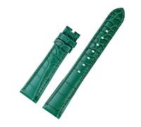 ewgrkba Lederarmband kompatibel mit SWAROVSKI 5547642 5452498 5452501 Rindsleder-Uhrenarmband 17 mm Dornschließe Damenarmband Schnellverschluss(Green-nobuckle,17mm)