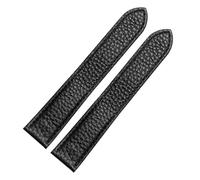 ewgrkba Litschi-Lederarmband, kompatibel mit Cartier TANK SOLO RONDE DE Lychee-Grain-Armband, Leder, 20, 23, 25 mm, Uhrenzubehör(Black-no buckle,24mm)