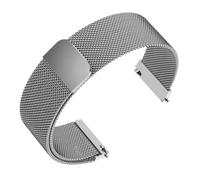 ewgrkba Magnet Milan Mesh Edelstahlarmband Dünnes Uhrenarmband 12 14 15 16 18 20 22mm Uhrengürtel Metallarmband Armbanduhren Band(Silver,20mm)