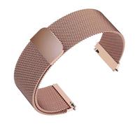 ewgrkba Magnet Milan Mesh Edelstahlarmband Dünnes Uhrenarmband 12 14 15 16 18 20 22mm Uhrengürtel Metallarmband Armbanduhren Band(Rose gold,18mm)