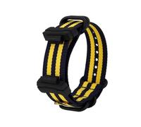 ewgrkba Modifiziertes gewebtes Nylon-Uhrenarmband, kompatibel mit CASIO G-Shock Small Square DW5600 GW-B5600 GM-5600, schwarzes Armband, 16 mm Adapterband(46-Blue yellow- BK)
