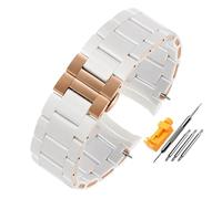 ewgrkba Silikon- und Edelstahlarmband, kompatibel mit Armani AR5906 AR5905 AR5890 AR5889 5858 5920, Herren 23 mm, Damen 20 mm, Gummiarmband(White rose gold,23mm)