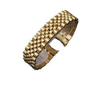 ewgrkba Stahlband-Uhrenkette, kompatibel mit Rolex Oyster Type Motion Log Type, originales Edelstahl-Uhrenarmband, 13 mm, 17 mm, 20 mm, 21 mm(Gold,21mm)