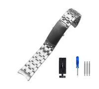 ewgrkba Uhrenarmbänder Armband Kompatibel Mit Omega Planet Ocean 007 Seamaster 600 Metallarmband Uhr Herren Edelstahl Uhrenarmband Kette 18mm 20mm(9Beads-Silvery,20mm)