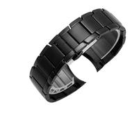 ewgrkba Uhrenarmbänder aus Edelstahl, kompatibel mit Armani AR2452 AR2453 AR2448 Uhrenarmband, Schmetterlingsschnalle, Peeling, Schwarz, Silber, Roségold(Noir)
