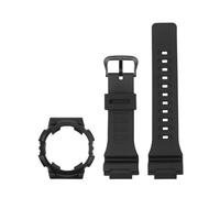 ewgrkba Uhrenarmband aus Harz, Uhrengehäuse, kompatibel mit Casio AQ-S810W, Armband for Herren, modifiziertes Silikonarmband, Uhrenarmband, Lünettenset, Zubehör(Black-Black)