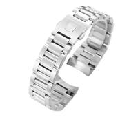 ewgrkba Uhrenarmband aus massivem Edelstahl, kompatibel mit Uhrenzubehör der Tag Heuer Calera-Serie, Armband aus Stahl, silberfarben, Herren-Uhrenarmbänder, 22 mm