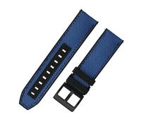 ewgrkba Universelles 22 mm gleich breites Nylon-Kautschuk-Uhrenarmband, kompatibel mit Tissot Black Warrior T125.617A T116, Sportarmband for Herren, Schnellverschluss(Blue-Black)