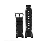 ewgrkba Watch Strap Compatible With Casio GST-S100G / S110 / S130L / W100G / W110 / 210B / 400G / 410 / Wristband 26 * 14mm Men's Leather WatchBand(Black white black)