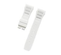 ewgrkba Weiches, buntes 25 mm x 20 mm Naturkautschuk-Armband, kompatibel mit Richard Mille-Uhrenarmband(Bianco,25mm Rose buckle)