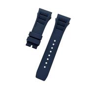 ewgrkba Weiches, buntes 25 mm x 20 mm Naturkautschuk-Armband, kompatibel mit Richard Mille-Uhrenarmband(Dark blue,25mm Rose buckle)