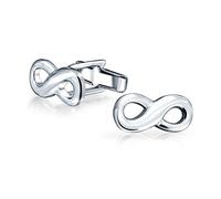 Ewige Liebe Valentinstag Figur 8 Symbol der ewigen Liebe Unendlichkeit Manschettenknöpfe für Männer Ehemann Freund Hemd Manschettenknopf für Bräutigam Männer Hochzeitsgeschenk .925 Sterling Silber
