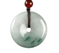 Ewiger Kreis-Jade-Anhänger für Damen und Herren, Jadeit-Glücksedelstein-Halskette