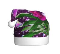 EWQrtyy Schöne lila Schmetterlings-Blumendruck, Gemeinschaftstreffen, Weihnachtsmützen für Unisex, Erwachsene, Frauen, Männer, Bühnenauftritte, Urlaub, Freude