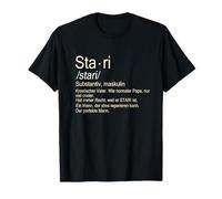 Ex Yu Original Designs - Herren Stari - Kroatischer Vater T-Shirt, Schwarz, S, Kurzarm, Klassische Passform, Pull-On, Flachkragen, Novelty, Casual, Sternenmuster, Vatertag, Weihnachten, Geburtstag