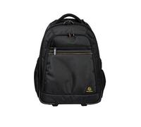 Exacompta 18634E Premium Rucksack Exabusiness mit 15,6" Laptopfach, ausziehbarer Trolleygriff und Rollen, wasserabweisend mit zahlreichen Taschen ideal für Schule, Uni, Arbeit und Reisen schwarz