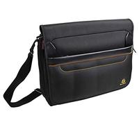 Exacompta 17234E Premium Laptop-Umhängetasche Exactive mit vielen Innentaschen wasserabweisend, passend für Laptops und Notebooks bis zu 14 ideal für Schule, Uni und Arbeit, schwarz