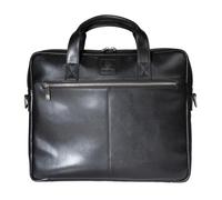 Exacompta 17437E Premium Laptop-Umhängetasche Exactive aus hochwertigem Leder mit vielen Innentaschen, passend für Laptops und Notebooks bis zu 15,6’’ ideal für Schule, Uni und Arbeit, schwarz
