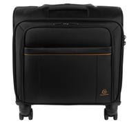 Exacompta 18834E Premium Notebook-Trolley Exactive mit 15,6’’ Laptopfach und ausziehbarem Trolleygriff, wasserabweisend 2 USB Anschlüsse Reisetasche ideal für Privat- und Geschäftsreisen, schwarz