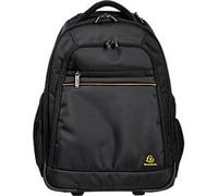 Exacompta Exactive® Businessrucksack mit Rollen, 18 l, für Laptops bis 15,6″, TSA-Schloss, Trolleygriff, RPET, Handgepäckformat, schwarz