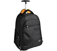 Exacompta 18634E Premium Rucksack Exabusiness mit 15,6" Laptopfach, ausziehbarer Trolleygriff und Rollen, wasserabweisend mit zahlreichen Taschen ideal für Schule, Uni, Arbeit und Reisen schwarz