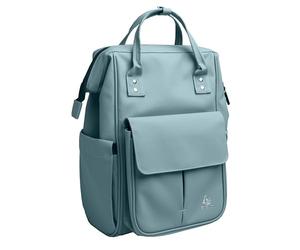 EXACOMPTA - Ref. 17533E - Exactive Laptop-Rucksack - PU in Eisblau - zwei Seitentaschen außen - ein Reißverschlussfach - gepolsterte Innentasche für PC bis zu 15 Zoll - Schlaufe auf der Rückseite