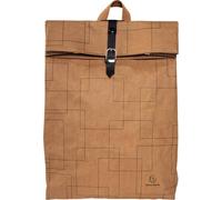 Exacompta Rucksack Eterneco, braun geometrische Motive, aus Papier, in Lederoptik, für