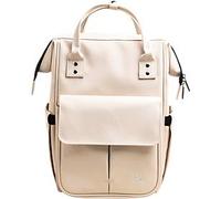 Exacompta Rucksack Exactive®, mattes PU, Laptopfach bis 14″, viele Fächer, 2 Tragegriffe, Trolley-Schlaufe, B 250 x H 380 x T 200 mm, beige