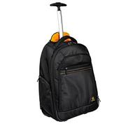 Exacompta 18634E Premium Rucksack Exabusiness mit 15,6" Laptopfach, ausziehbarer Trolleygriff und Rollen, wasserabweisend mit zahlreichen Taschen ideal für Schule, Uni, Arbeit und Reisen schwarz