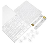 EXAOMBLE 1 Satz Transparente Nähspulen aus Kunststoff mit 50 Leeren Spulen und 2 Maßbändern Verschleißfest und Glatt Drehend für Näh und Stickmaschinen zu Hause