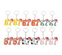 EXAOMBLE 12 Stück pack Acryl Schlüsselanhänger mit Sportball Motiv Flach und Verschleißfest als Dekorativer Schlüsselanhänger für Taschen und Reißverschlüsse