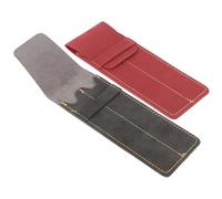 EXAOMBLE 2 Stück Pack Stiftetui aus Leder Elegantes Stifthalter für Zwei Stifte Tragbar und Stilvoll als Geschenkverpackung im Büro oder Alltag