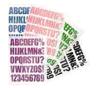 EXAOMBLE 5 Bögen Gestickte Aufnäher zum Aufbügeln mit Buchstaben und Zahlen in Verschiedenen Farben Dekorative Patches aus Pet für Kleidung Leder und Selbstgemacht Projekte