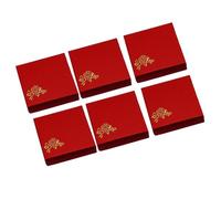 EXAOMBLE 6 Stück-pack Schmuckkästchen aus Papier in Rot Klassische und Elegante Schmuckhalter für Armbänder mit Verschleißfester Aufbewahrung für Geburtstage und Hochzeiten