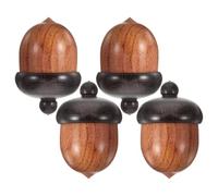 EXAOMBLE Braun Eichelanhänger 4 Stück für Schmuck Selbstgemacht Basteln | Smooth Surface, Good Luster, 4stücke, für Key Rings und Jump Rings, Room Craft Workshops