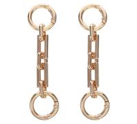 EXAOMBLE Handtaschenriemenverlängerung 2 Stück Gold Modischer Verschluss mit Quadratischem Haken Vielseitiger Kettenriemen für Umhängetaschen und Geldbörsen Passend für Freizeit und