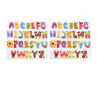 EXCEART 2 Blatt Buchstaben Aufbügeln Aufnäher Haustier Alphabet Aufnähapplikation für Frauen Kinder Studenten DIY Tasche Jacke Kleidung Handwerk (Bunt)