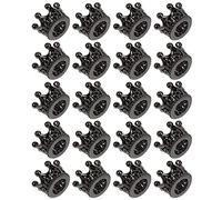 EXCEART Mini Kronen Schmuckanhänger Kupfer 1.4X1X0.8 Cm Zirkon Bastelmaterial Für Diy Halsketten Ohrringe Weihnachtsdeko 20 Stück