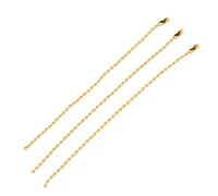 EXCEART Perlenkette 50 Stücke Kugelkette Halskette Edelstahl Kette Perlenkette Verlängerung Gliederkette für Schmuck Herstellung Anhänger DIY 150 x 2,4 mm (Golden) Kettenverbinder
