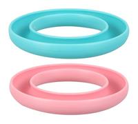 EXCEART Spulenhalter Aufbewahrungsbox FüR NäHmaschine ZubehöR, Tragbarer Spulen-Ring Zur Unterfaden-Aufbewahrung, 2 StüCk (Blau Und Rosa)