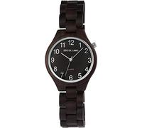 Excellanc Damen-Holzuhr Faltschließe Analog Quarz 1800236 (Schwarzholz)