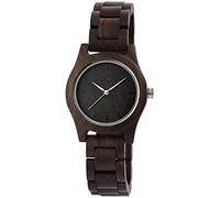 Excellanc Damen - Holzuhr Holzarmband Edelstahl Faltschließe Analog Quarz 1800156