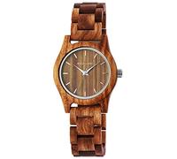Excellanc Damen - Holzuhr Holzarmband Edelstahl Faltschließe Analog Quarz 1800156