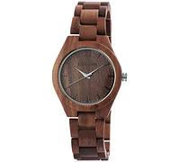 Excellanc Damen - Holzuhr Holzarmband Edelstahl Faltschließe Analog Quarz 1800157