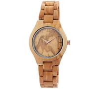 Excellanc Damen - Holzuhr Holzarmband Edelstahl Faltschließe Analog Quarz 1800157
