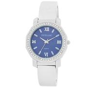 Excellanc Damen-Spangenuhr Metall Armreif Römischen Ziffern Länge 15 cm Quarz-Armbanduhr Geschenkidee für Frauen (Silber/Blau)