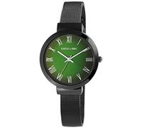Excellanc Damen-Uhr Edelstahl Meshband Hakenverschluss Analog Quarz 1300036 (schwarz grün)