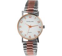 Excellanc Damen-Uhr Edelstahl Zugband Analog Quarz 1700066 (silberfarbig roségoldfarbig)