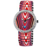 Excellanc Damen - Uhr Edelstahl Zugband Armbanduhr Strass Analog Quarz 1700032